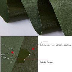 Heavy Duty Waterproof Canvas Tarp 16 Oz Cotton Canvas Tarpaulin Cover Tent