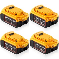 1-6 Pack 20V For DeWalt 20 Volt Max 8.0AH Lithium Ion Battery DCB206-2 DCB201