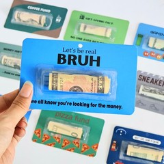 virsomier 9pcs Funny Cash Gift Cards – Money Holder for Gifting Cash, Blue