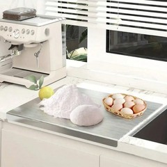 304 Stainless Steel Chopping Board Large with Lid Non Slip for Kitchen Counter