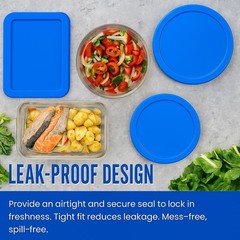 Replacement Lids for Pyrex Glass Containers Round Rectangle 1 2 4 7 3 6 CUP 9pcs