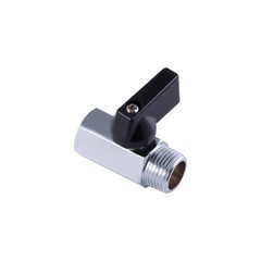 BEVDICNC 3/8 inch Brass Mini Ball Valve NPT Female x NPT, As Shown