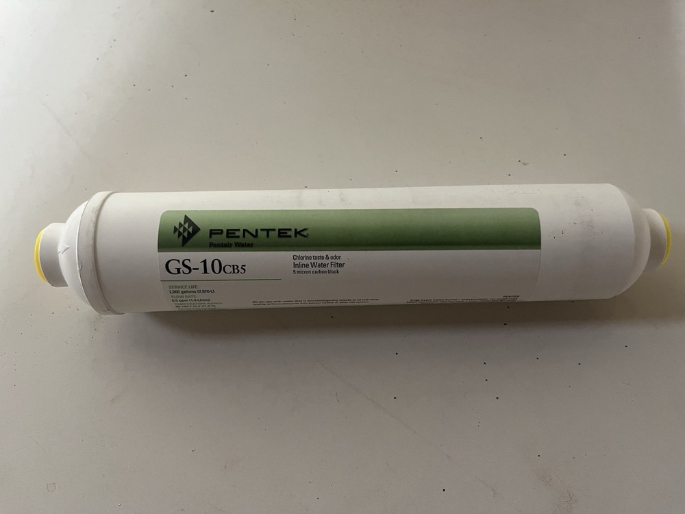 Lot Of 4 !!! Pentek GS-10CB5 Chlorine Taste and Odor Inline Water Filter