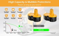 18V 7.0Ah 6Ah Battery / Charger For Dewalt 18 VOLT DC9099 DC9096-2 DC9096 DC9098
