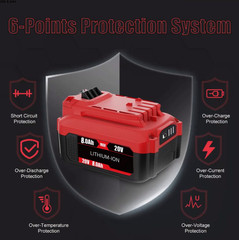 2 Pack 8.0Ah For Craftsman V20 20V MAX Lithium Battery CMCB204 CMCB202 CMCB206