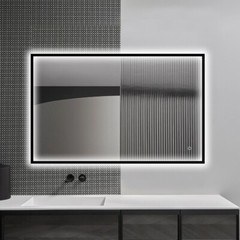 Dreamwerks LEO 38″ W x 24″ H Front & Backlit LED Mirror with Dimmer & Defogger
