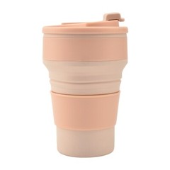 Silicone Folding Cup Collapsible Mug Portable with Cover Coffee Travel Outdoors