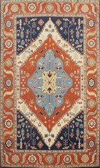 Oriental Area Rug 6×9 Vegetable Dye Geometric Hand-knotted Wool for Any Room