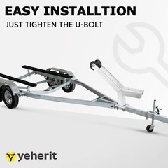 Boat Trailer Winch Stand with Roller,Fits3″x4″Frames,Multiple Height Adjustments