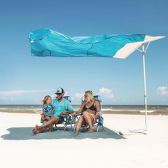 Beach Umbrella Windproof UPF 50+ 96 Inch Square Shade Quick Setup