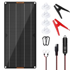 10W Solar Panel 12V Trickle Charger Battery Charger Kit Maintainer Boat Car RV