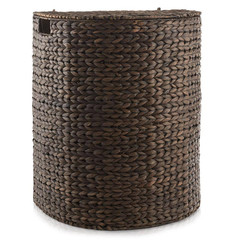 Brown Espresso 20.5 In. X 24.25 In. Wicker Water Hyacinth Decorative Baskets Hal
