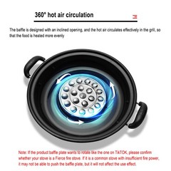 Grill Pan with Revolving BBQ Plate disc Asador Griddle Pan for Gas Stove Top