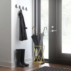 4.25 In. H 35 Lbs. Weight Capacity Matte Black Leaf Hook