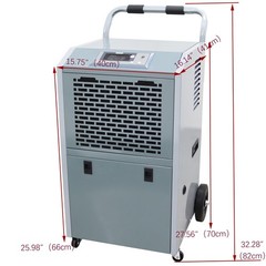 Hand-push Dehumidifier with Wheel&Timer Dehumidification Equipment 500m³/H 110V
