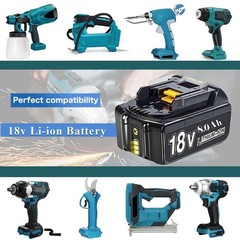 2pack BL1860B For Makita 18V Lithium ion LXT BL1830 BL1850 Charger/Battery