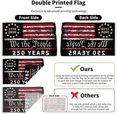 250 Years America Flag, 3X5 Ft, USA 250Th Anniversary Patriotic Design,1776-2026