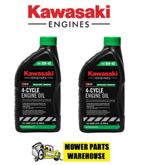 GENUINE OEM KAWASAKI OIL CHANGE KIT (2)99969-6296 10W-40 & (1)49065-0721 FILTER