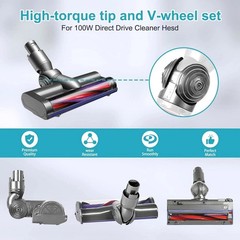 Replacement High Torque Vacuum Head Connector with Wheels for Dyson V10 V11 V15