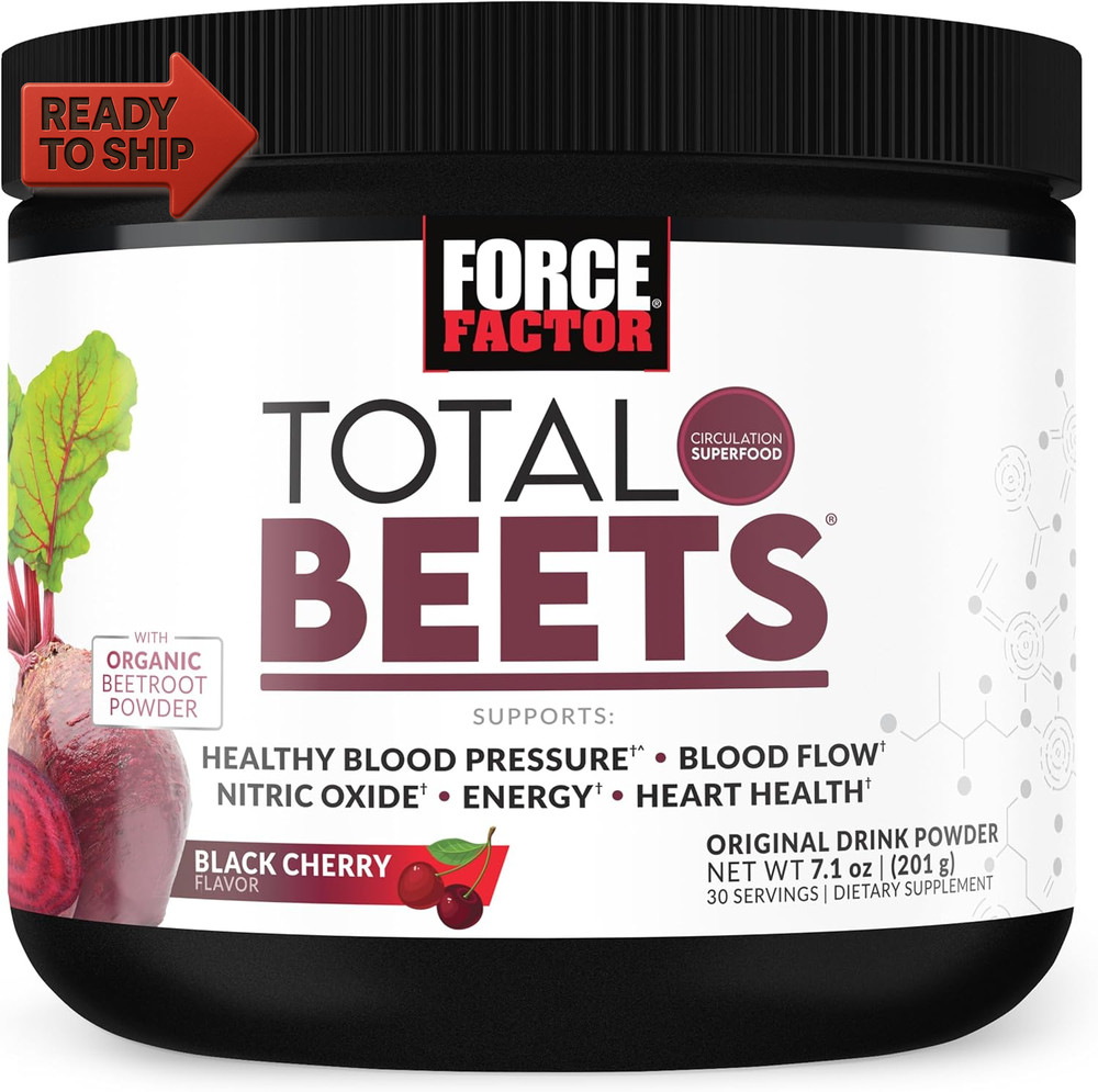 Total Beets Superfood Beet Root Powder with Nitrates to Support Circulation, Bl