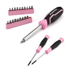 35PC Pink Hand Tool Set Ladies Women Household Tool Kit Tool Set Storage Toolbox