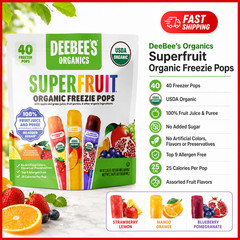 Deebee’s Organic Superfruit Freezie Pops Variety, 1.35 fl oz, 40-count