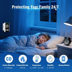 4in1/5IN1 Carbon Monoxide Detectors Plug-in Natural Gas Detector&Carbon Monoxide