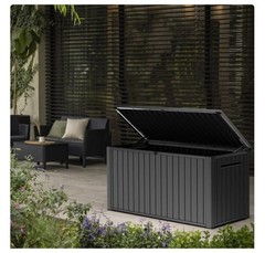 Keter 170 Gal. Resin Deck Box Large Indoor/Outdoor Storage