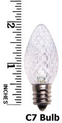 25 C7 Multi-Color LED Faceted Christmas Light Bulbs LED Retro Fit Dimmable