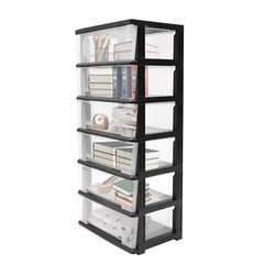 Rolling Drawer Cart Mobile PP 6-Drawer Dorm Storage Cart for Offices Home