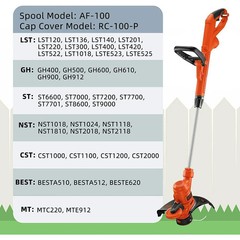 Black & Decker Replacement 10 Piece String Trimmer Spools & Cap AF-100 .065
