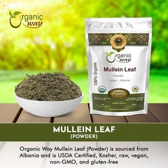 Organic Way Mullein Leaf Powder – Organic, Kosher & USDA Certified