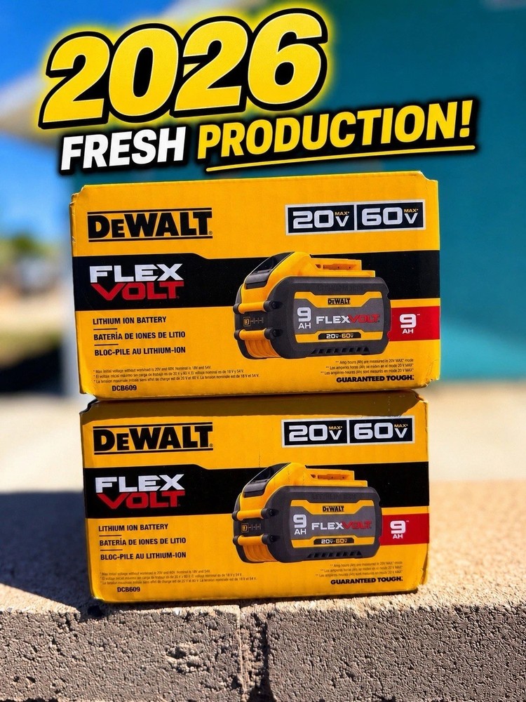 DEWALT 60v/20v 9Amp FLEXVOLT Lithium-Ion Battery( Fresh 2026 Production)