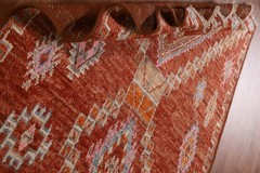 Rust Moroccan Tribal Area Rug 5×7 Hand-knotted Wool Oriental Carpet for Any Room