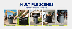 Heavy Duty Trash Bags 33 Gallon 30 Count, 1.0 Mil, Strong Black Garbage Bags,