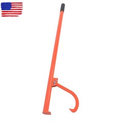 58in Felled Cant Hook Logging Tool – Steel Log Roller Tool W/ Rubber handle