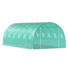 VEVOR Walk-in Greenhouse 20’x10’x7′ Hot Planter House Gardening Galvanized Frame