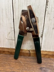 VTG Swing-A-Way Manual Can Opener Dark Green Grips Handles Bottle Opener 7” USA