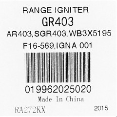 AR403 for WB2X9154 GE Roper Gas Range Oven Igniter AP2014008 PS243425