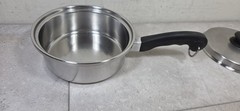 Saladmaster 2qt 3 Pc Double Boiler Tri-Clad 18-8 Stainless Steel Saucepan W/ Lid