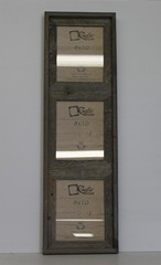 8×10-2.5″ Wide Reclaimed Rustic Barn Wood Vertical Collage Frame. Holds 3 Photos
