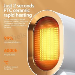 1200W Electric Space Heater Fast PTC Ceramic Instant Heating Hot Air Fan Indoor