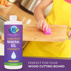 100% Pure Mineral Oil 32Oz Food Grade USP Restore Cutting Board & Butcher Block