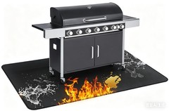 Large 65×48 Grill Mat – Fireproof, Waterproof BBQ Pad for Deck & Patio Use