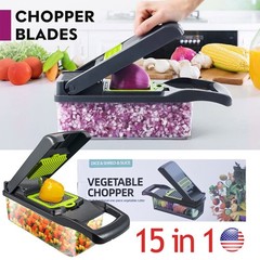 Peeler Cutter Slicer Dicer Chopper Kitchen Food Vegetable Salad Fruit 15 In 1