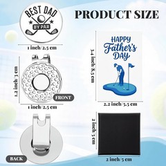 Wavyknot Best Dad by Par Gift Golf Ball Markers, Marker Hat as shown