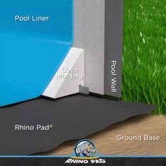 Rhino Pad Above Ground Swimming Pool Liner Shield Protector (Choose Size)