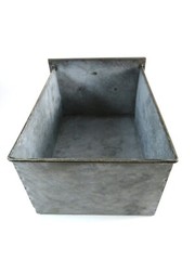 Nicole Galvanized Metal Bin Drawer Container Industrial Farmhouse Decorative 9in