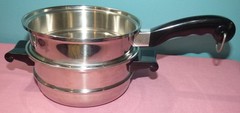 Vintage Saladmaster Double Boiler Insert, Strainer With Steamer Basket No lid