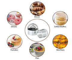Biscuit Cutter Set Round Cookie Cutters with Handle 5 Pieces Stainless Steel New
